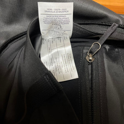 Arc'Teryx Rugzakken Rugzakken Granville 20 Zwart 20L 855G 52Cm 32Cm 15Cm Ac Pc