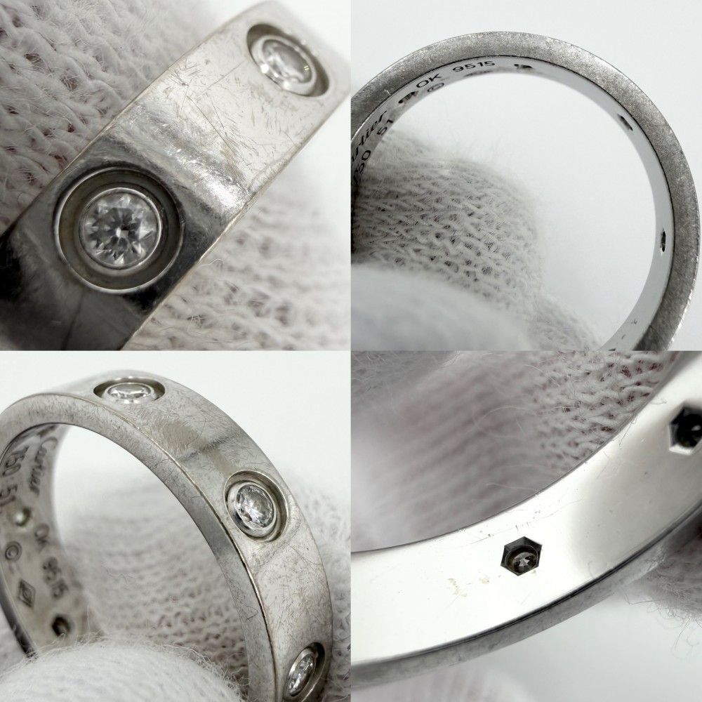 Cartier Ring 8P 18 Wg Au750 51 K18 11 B4050651 4.5G