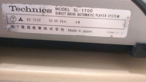 Technics Record Players (Turntables) Sl-1700