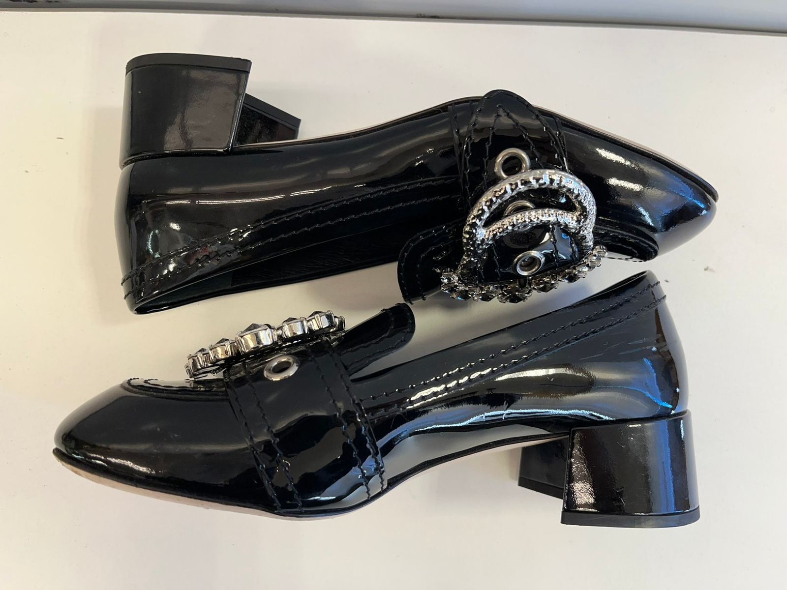 Miu High Heel Pumps 34 1/2( 21.5Cm) 101Sh-2445