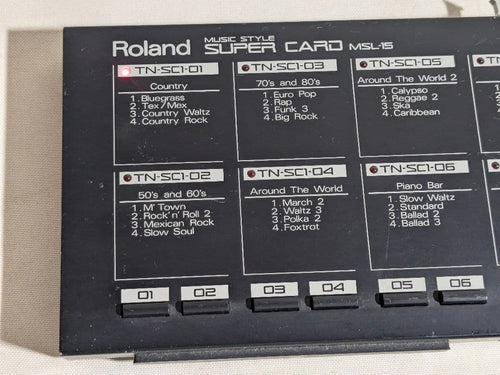 Roland Other Msl-15 Super Card