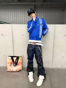 Other Archive Blue Star Script Stacked Denim