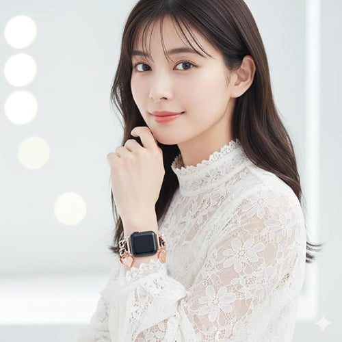 Band Belt Royce&Roland Apple Watch Series (Rosegold/Black, 46Mm) Black