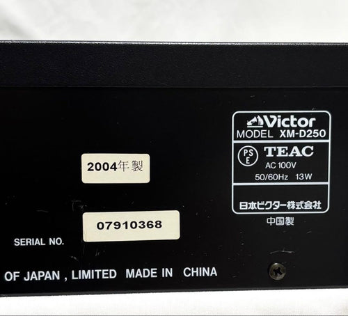 Victor Cd Md Cassette Deck Xm-D250 2004