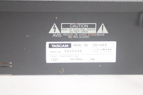 Tascam Cd Sacd Players Cd-450