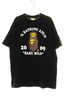 A Bathing Ape T -Shirt Milo On Head Tee Black L 260624