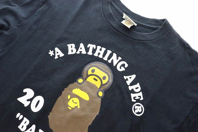 A Bathing Ape T -Shirt Milo On Head Tee Black L 260624