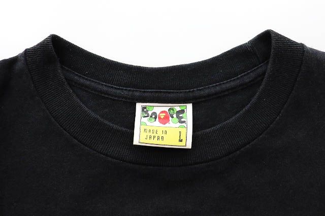 A Bathing Ape T -Shirt Milo On Head Tee Black L 260624