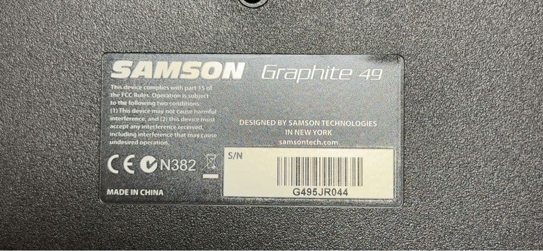 Midi Keyboard Pad Samson Graphite 49