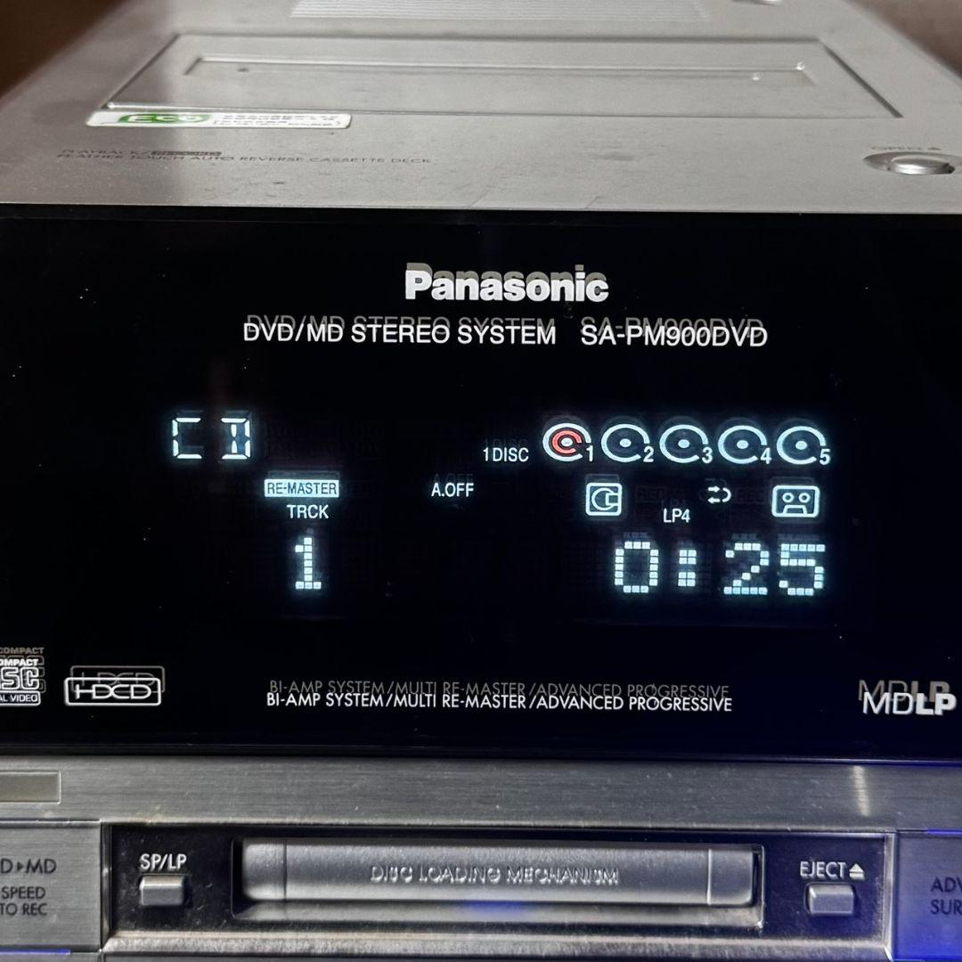 Panasonic Cd Md Cassette Deck Sc-Pm900Dvd Dvd/Cd/Md