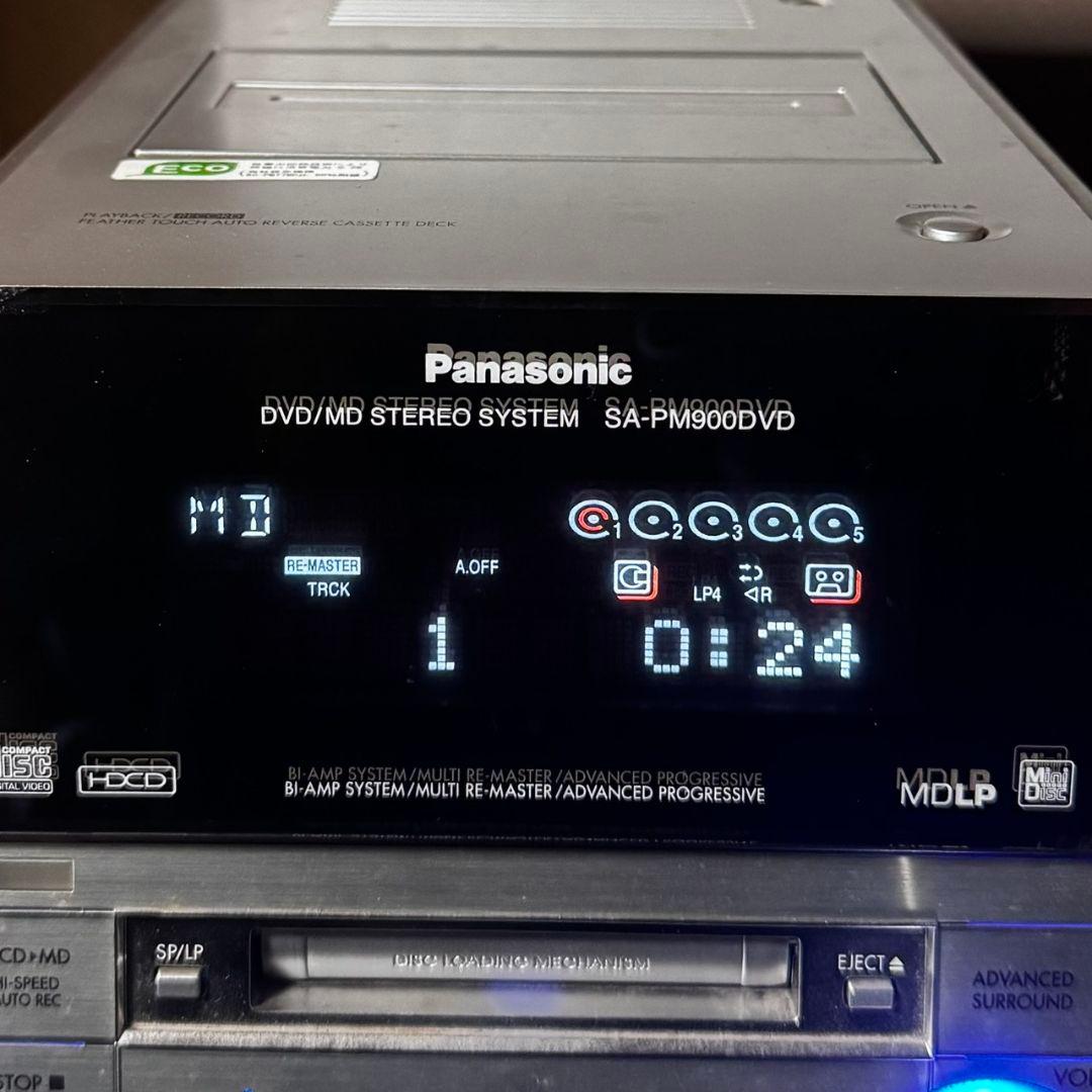 Panasonic Cd Md Cassette Deck Sc-Pm900Dvd Dvd/Cd/Md