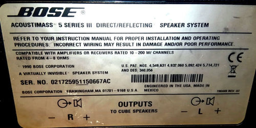 Bose Other Acoustimass 5 Serie Iii