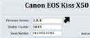 Canon Digital Slr Eos Kiss X50