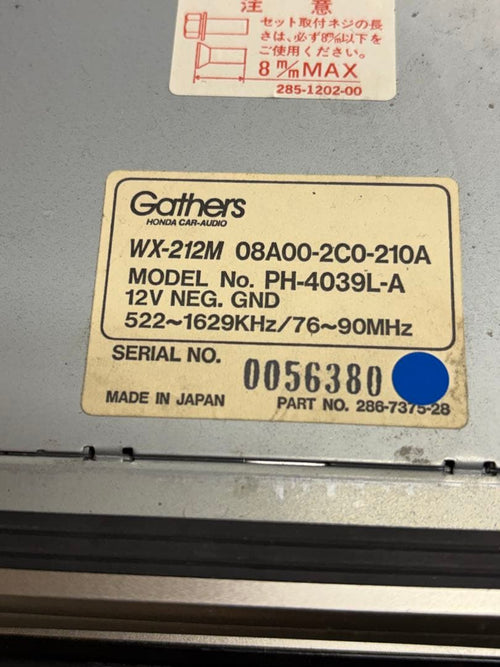 Honda Tuner Gathers Wx-212M Cd Ga
