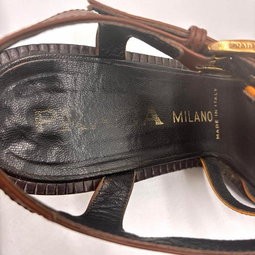 Prada Sandals 37 Brown Camel
