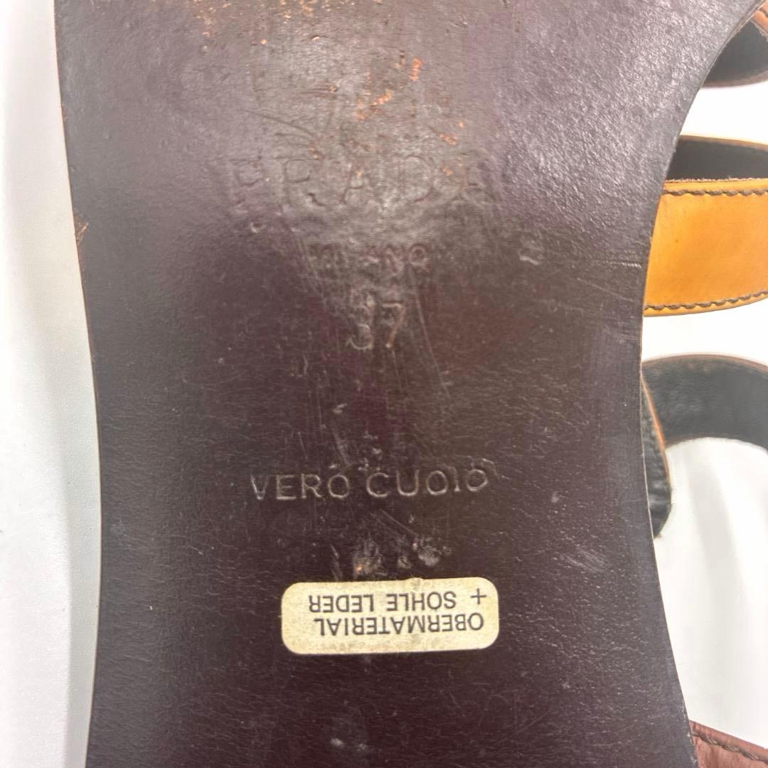 Prada Sandals 37 Brown Camel