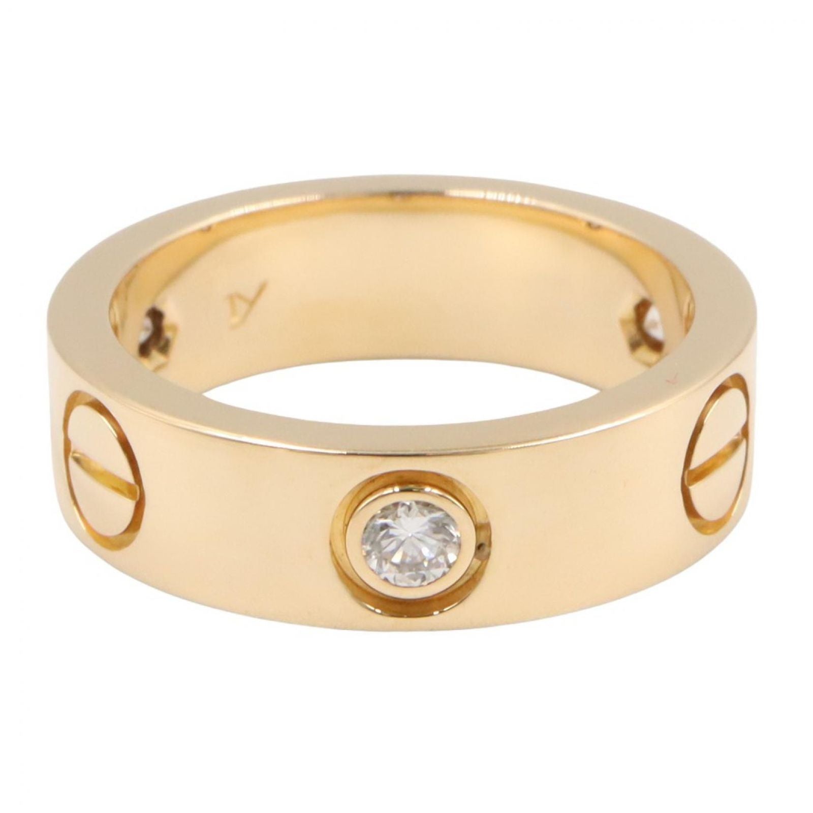Cartier Ring 3Pd B4032400 K18 Used A