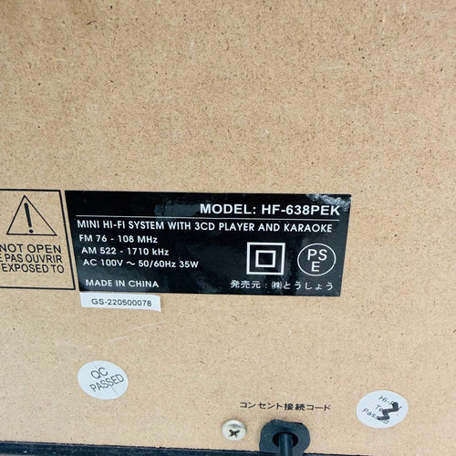 Tohshoh Cd Sacd Player Hf-638Pek