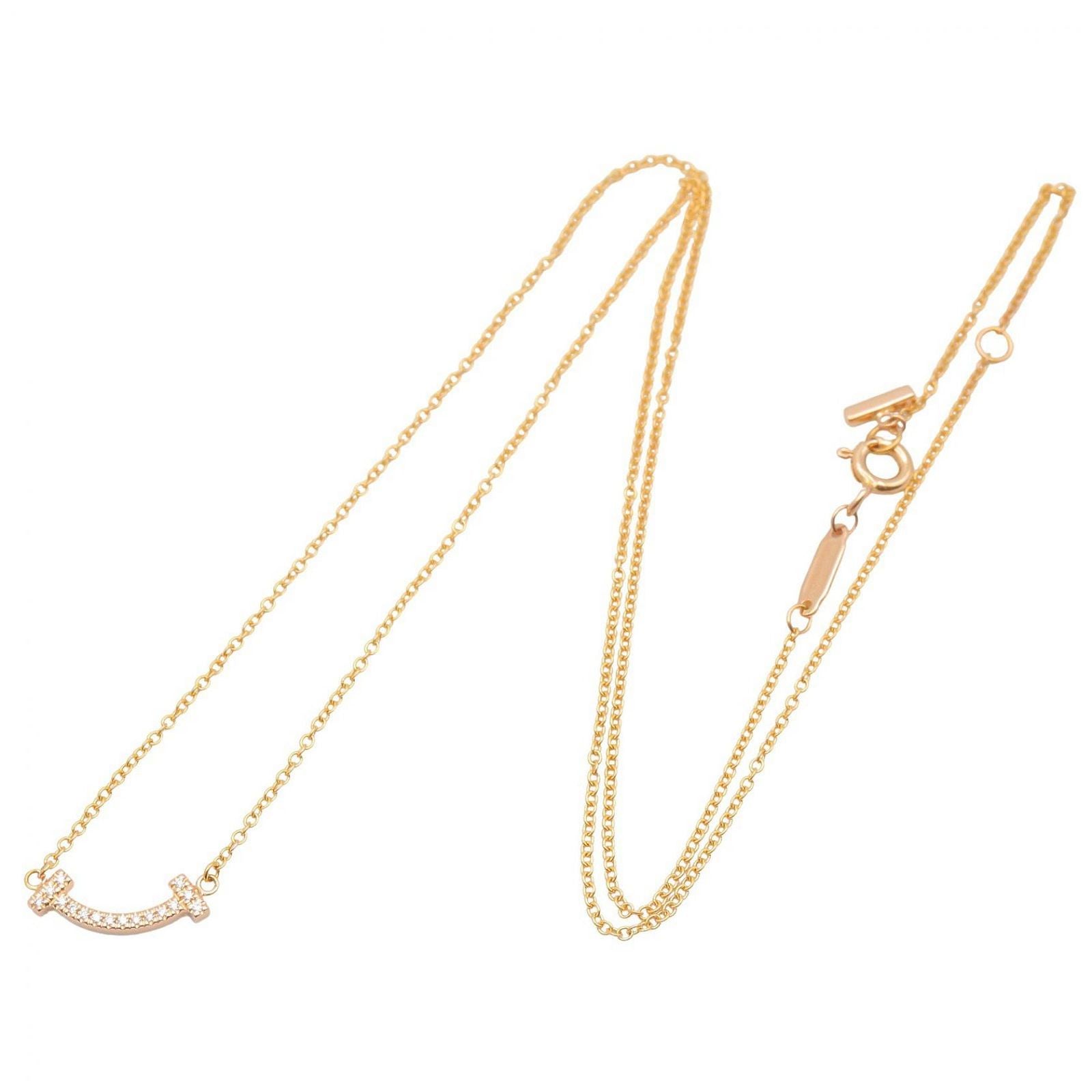 Tiffany Necklace Co T 62617772 40.5/45.5 K18Pg