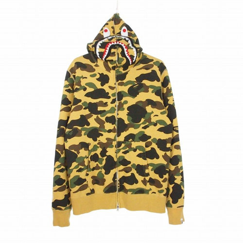 A Bathing Ape Hoodie 1St Camo Shark Full Zip L 001Zpk801004M