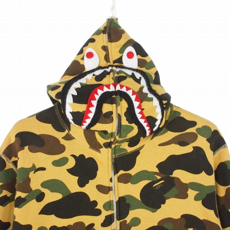 A Bathing Ape Hoodie 1St Camo Shark Full Zip L 001Zpk801004M