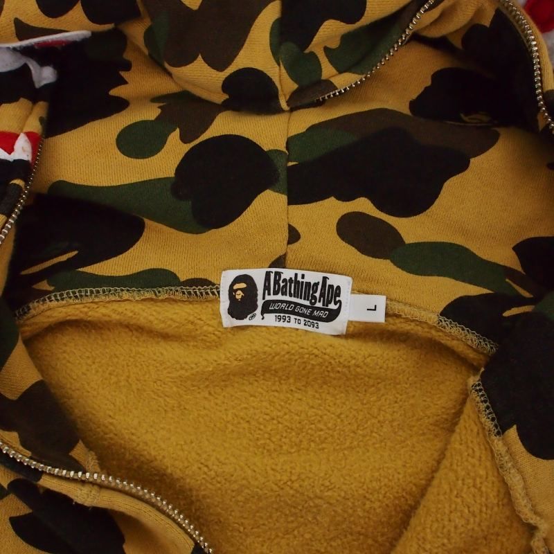 A Bathing Ape Hoodie 1St Camo Shark Full Zip L 001Zpk801004M