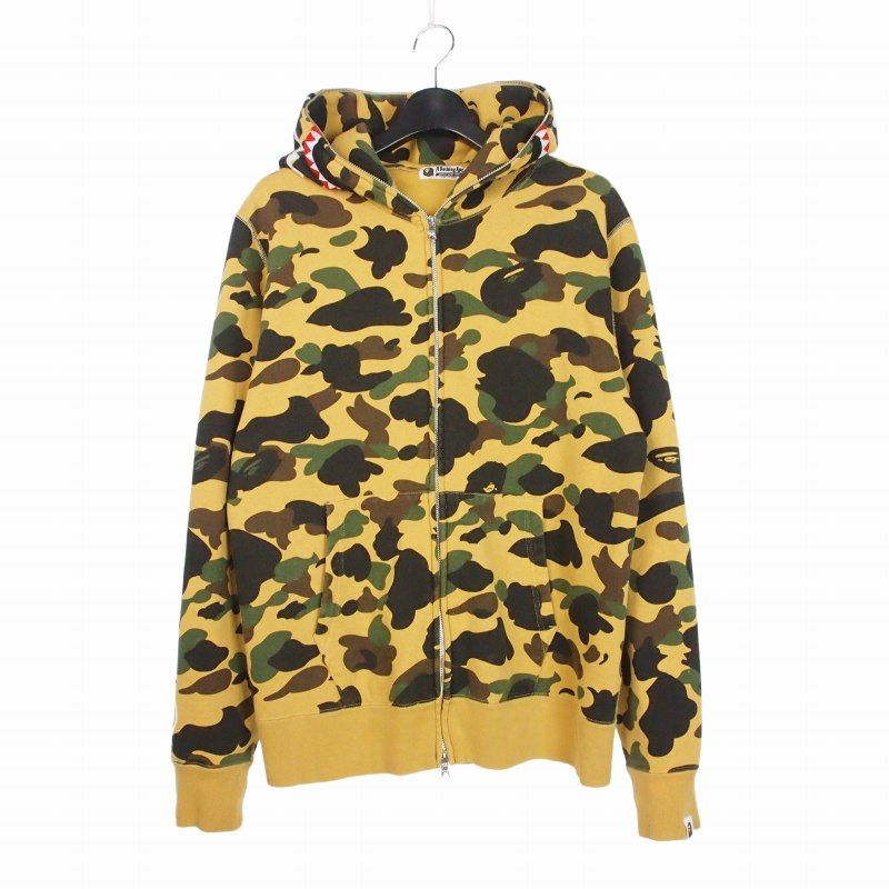 A Bathing Ape Hoodie 1St Camo Shark Full Zip L 001Zpk801004M