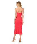 Long Sleeves, Three Quarter Sleeve Adrianna Papell 3D Flower Halter Midi Dress