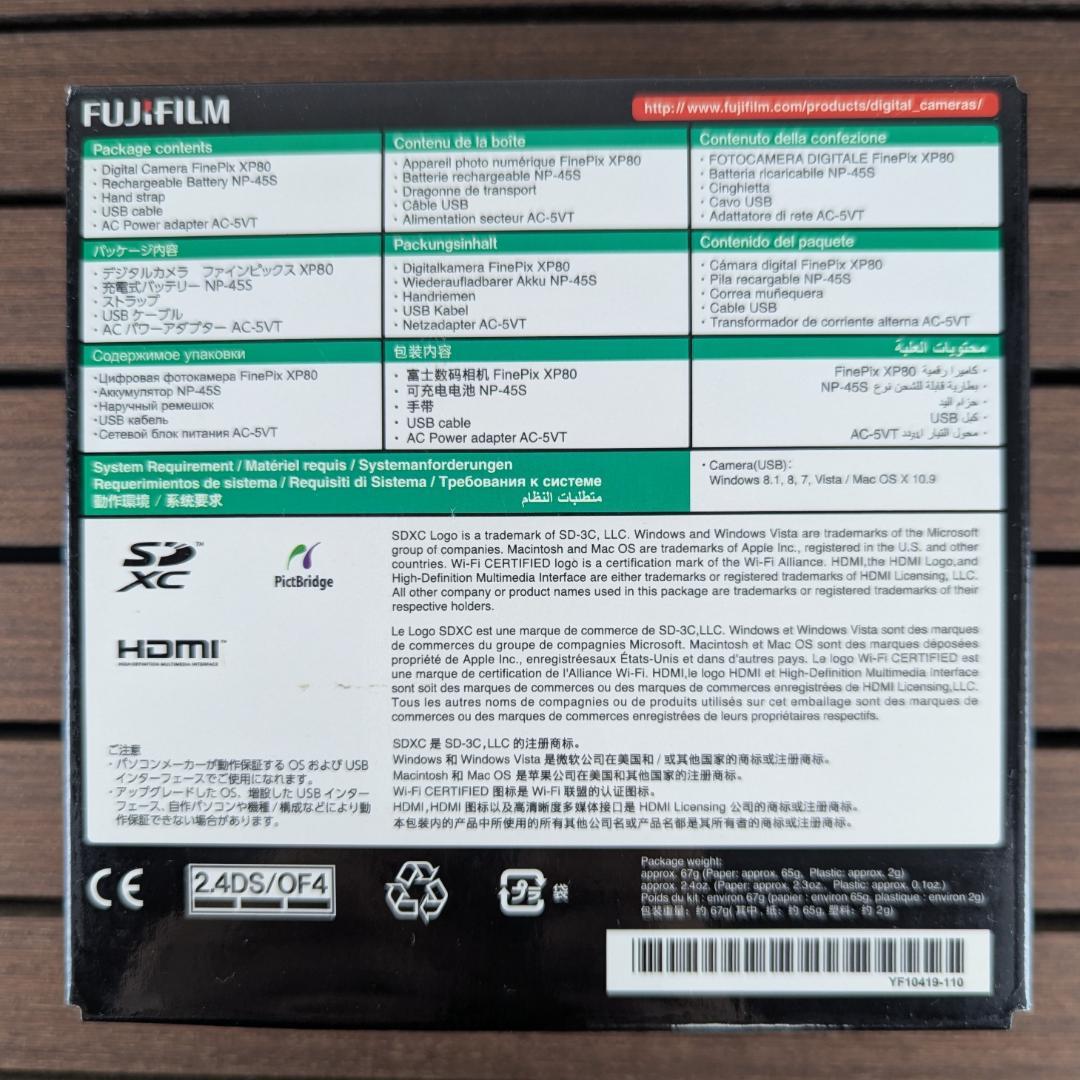Fujifilm Compact Digital Camera Finepix Xp80 Wi-Fi