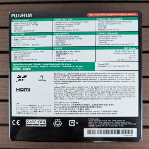 Fujifilm Compact Digital Camera Finepix Xp80 Wi-Fi