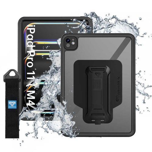 Ipad Case Armorx Ip68 Waterproof With Hand Strap For 11-Inchipad Pro (M4) Black