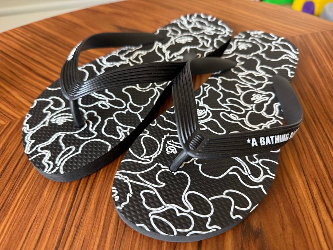 A Bathing Ape Beach Sandals Shower Abc Neon Camo S 26C