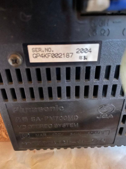Panasonic Cd Md Cassette Deck Sa-Pm700Md