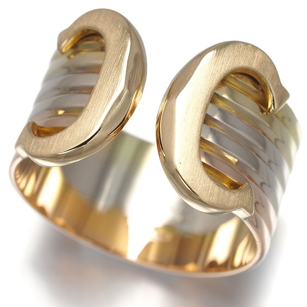 Cartier Ring 2C C C2 Lm 53 K18Yg/Wg/Pg #194818