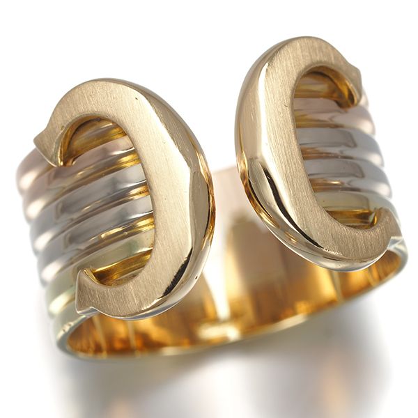 Cartier Ring 2C C C2 Lm 53 K18Yg/Wg/Pg #194818