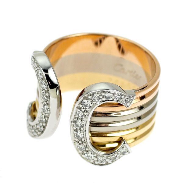 Cartier Ring K18Yg/Wg/Pg 2C 50