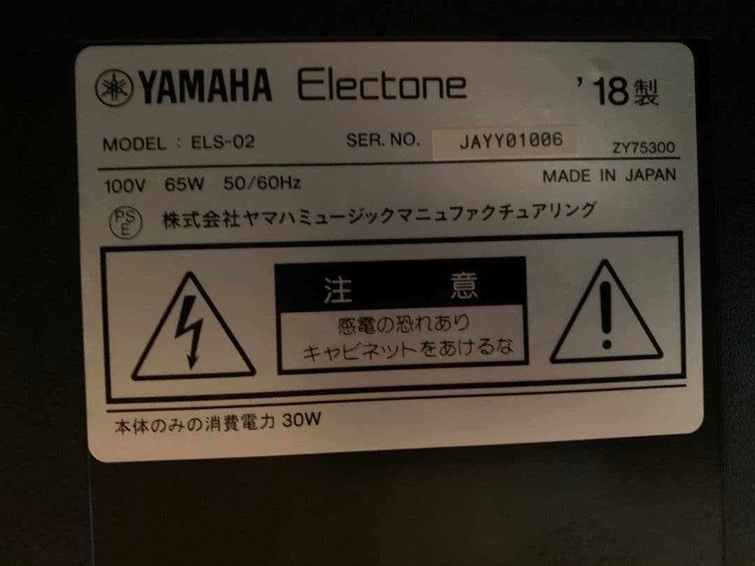Yamaha Electronic Organ Els-02 2018
