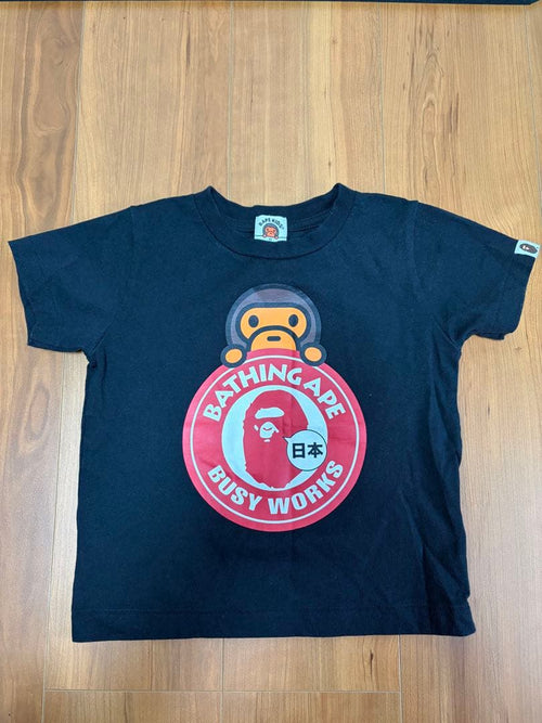 A Bathing Ape T-Shirts Bape Kids T 110 Black