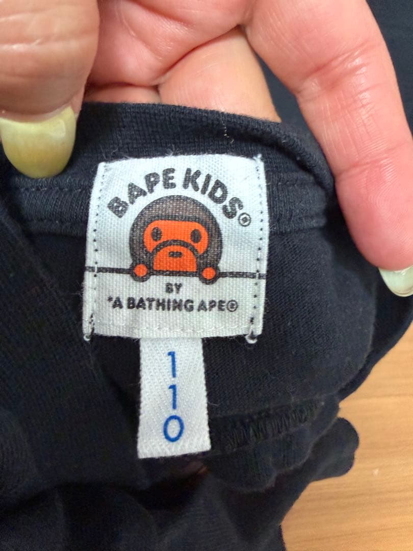 A Bathing Ape T-Shirts Bape Kids T 110 Black