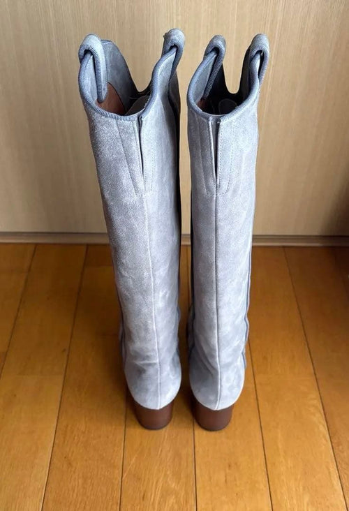 Tomorrowland Long Boots Velour Grigio 38