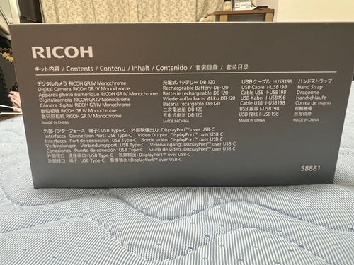 Ricoh Compact Digital Cameras Gr Iv Monochrome