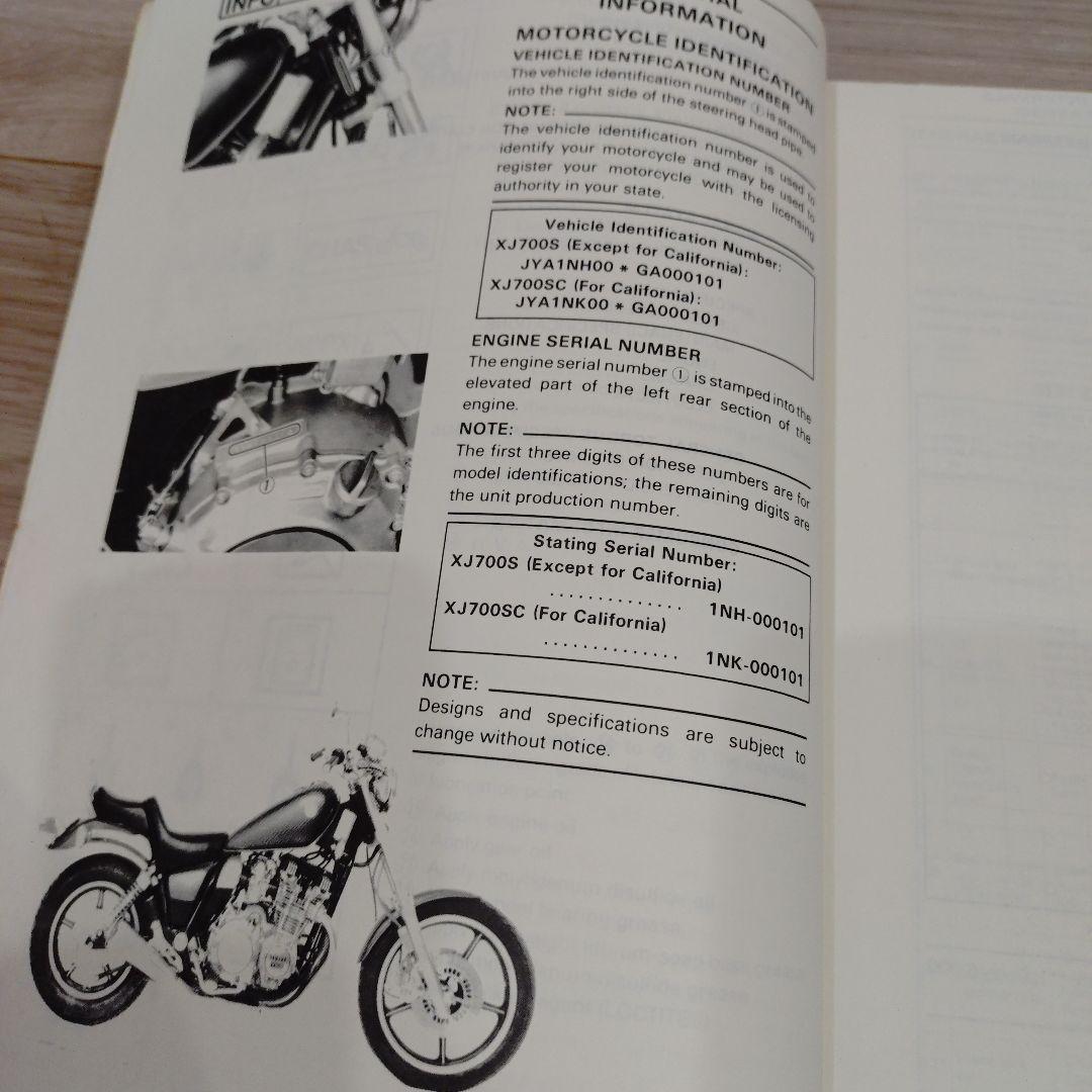 Yamaha Catalogs Manuals Xj700 S/Sc