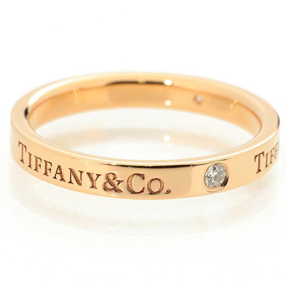 Tiffany Ring Tiffany&Co. T&Co. K18Pg 3P 15 Ok