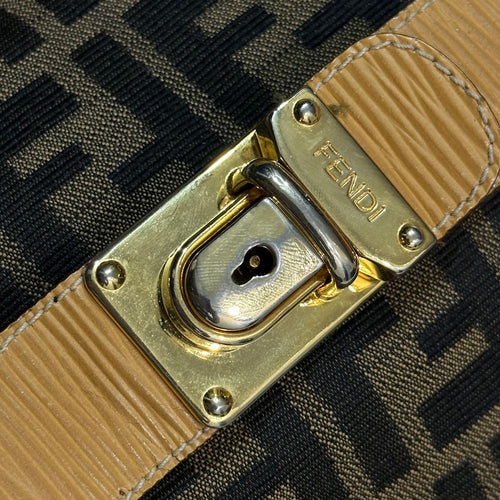 Fendi Handbag Zucca Pattern Vanity Bag Old