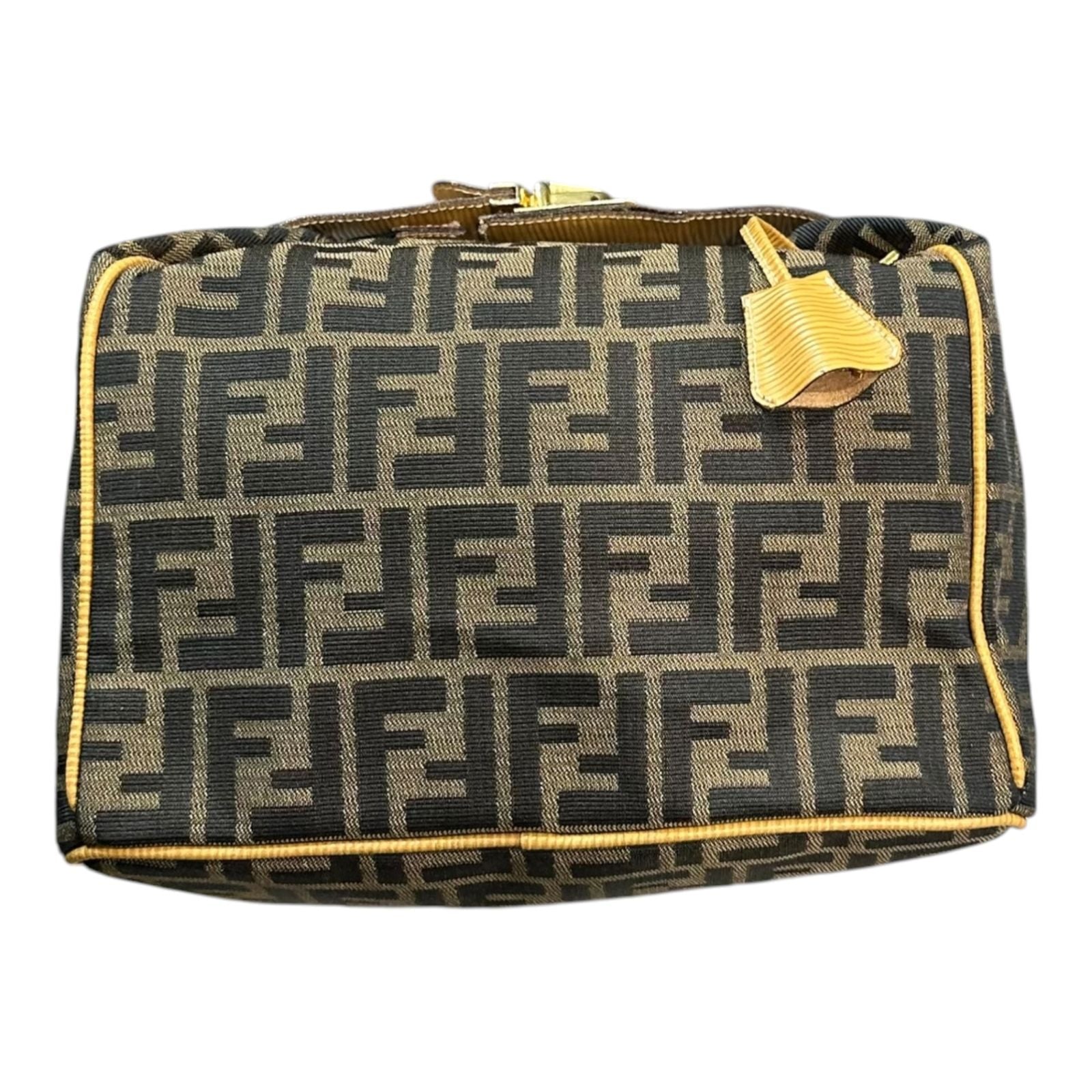 Fendi Handbag Zucca Pattern Vanity Bag Old