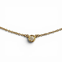 Tiffany Necklace Tiffany&Co. 750(Yg) 1P 0.03Ct 1.76G (Color)