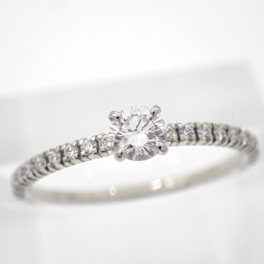 Cartier Ring 0.19Ct E Vvs1 3Ex 49 9 Pt950 4665
