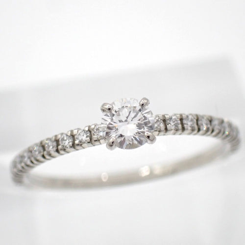 Cartier Ring 0.19Ct E Vvs1 3Ex 49 9 Pt950 4665