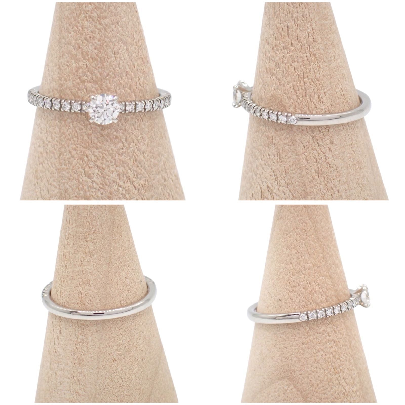 Cartier Ring 0.19Ct E Vvs1 3Ex 49 9 Pt950 4665