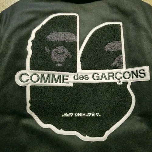 A Bathing Ape Stadium Comme Des Garcons Varsity Jacket Xl 2023